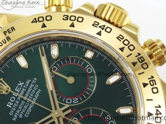 MiroTime 0104 ModernLook Daytona 116508 QF 1:1 Best Edition Green Dial on YG Bracelet SH4130 V3 (Gain Weight) 1724
